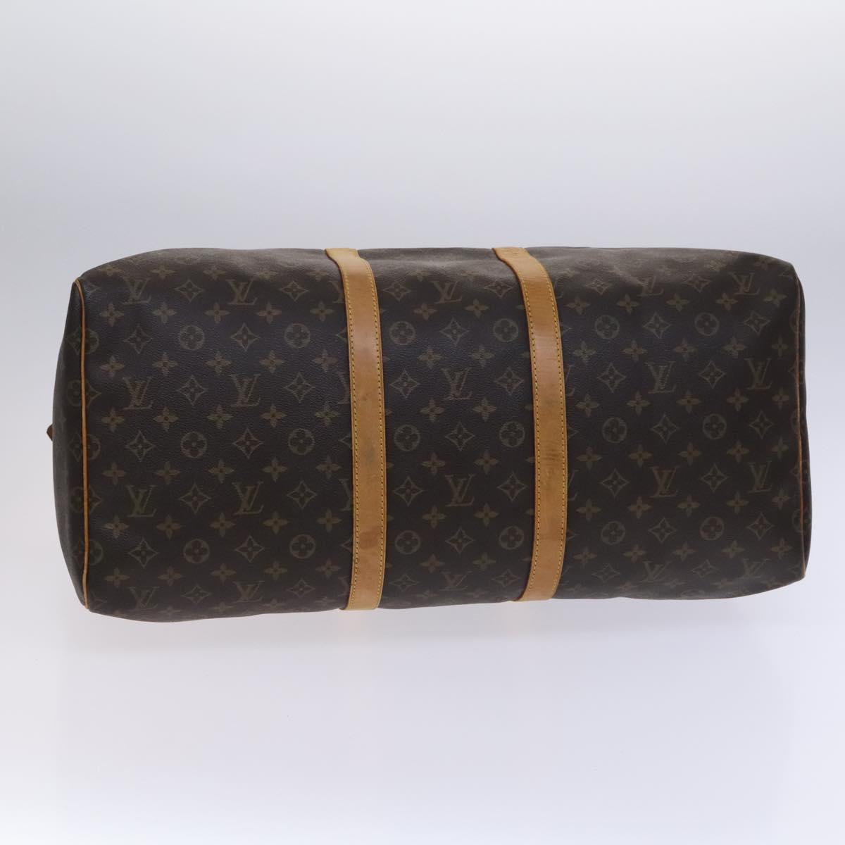 LOUIS VUITTON Monogram Keepall 55 Boston Bag M41424 LV Auth BD1144
