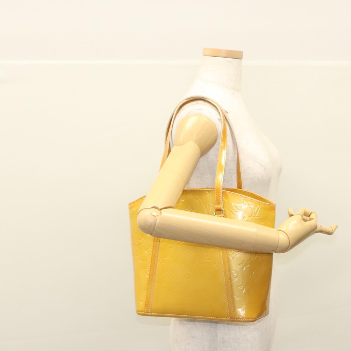 LOUIS VUITTON Monogram Vernis Avalon MM Tote Bag Broncorail M91743 Auth BD1150