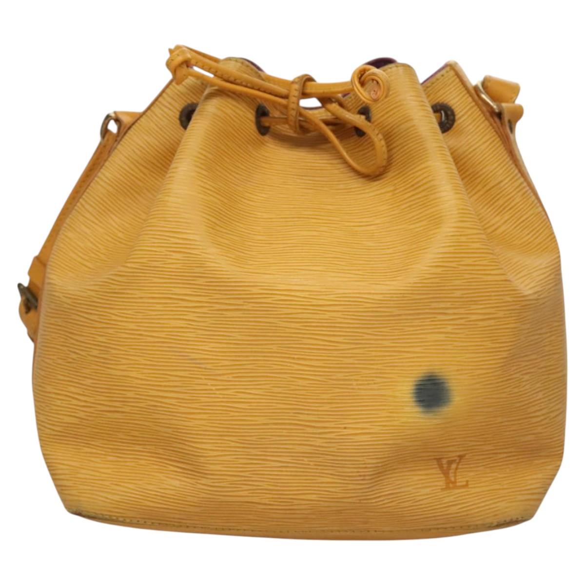 LOUIS VUITTON Epi Petit Noe Shoulder Bag Yellow M44109 LV Auth BD1152