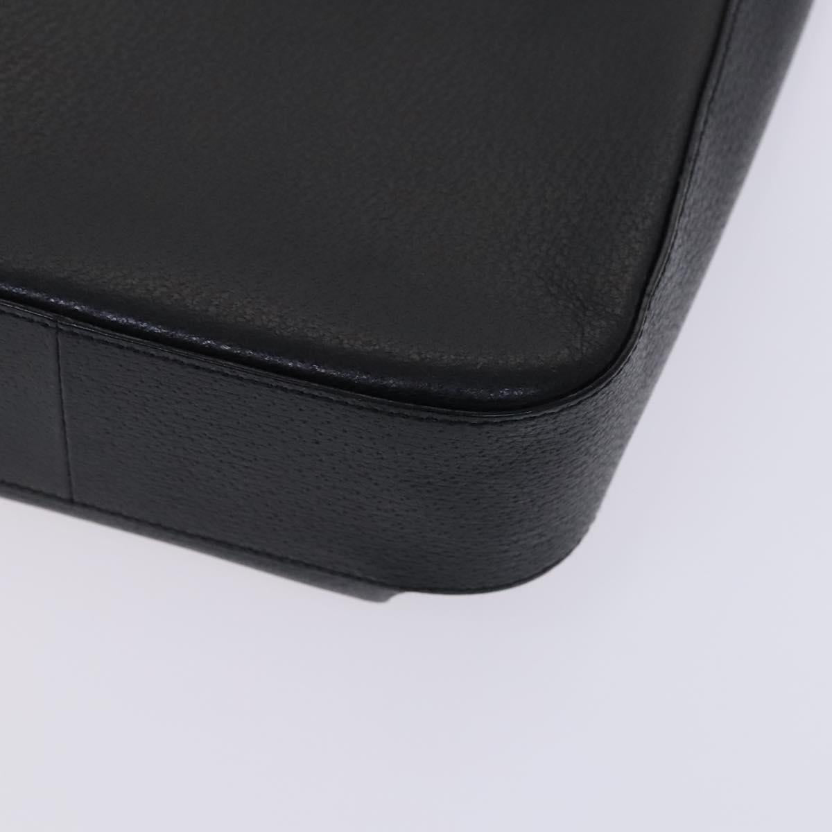 GUCCI Hand Bag Leather 2way Black Auth BD1169
