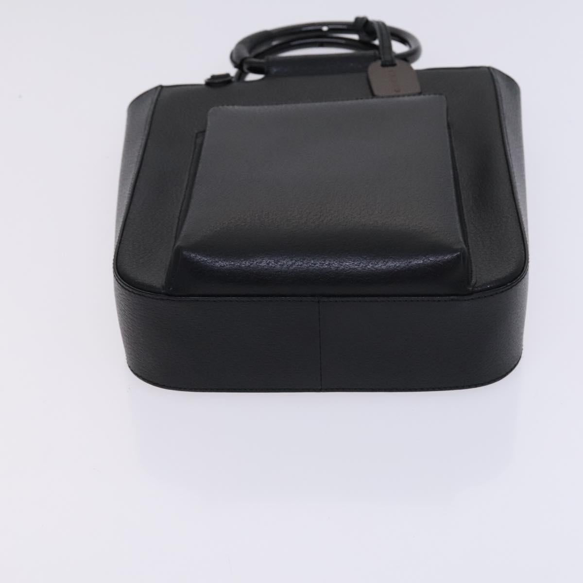GUCCI Hand Bag Leather 2way Black Auth BD1169