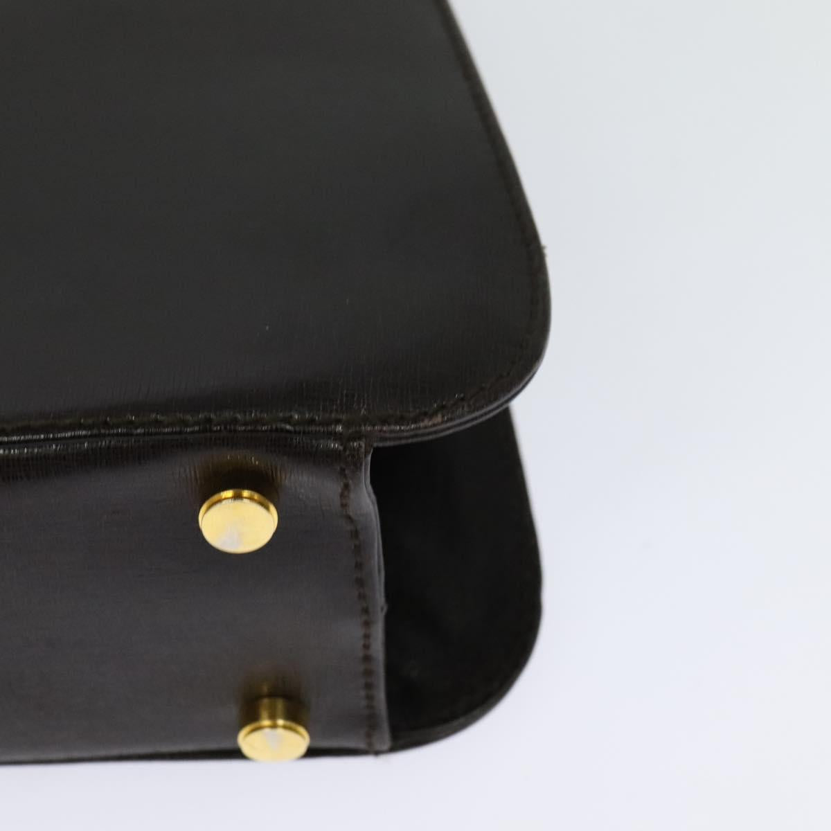 Salvatore Ferragamo Hand Bag Leather 2way Brown Gold Auth BD1172