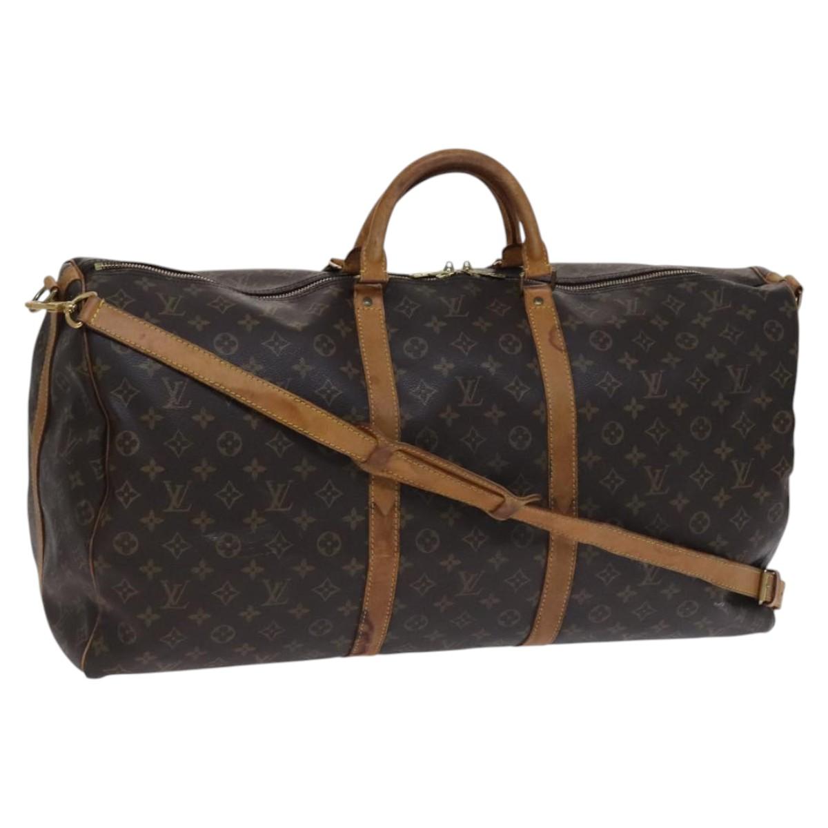 LOUIS VUITTON Monogram Keepall Bandouliere 60 Boston Bag M41412 LV Auth BD1185