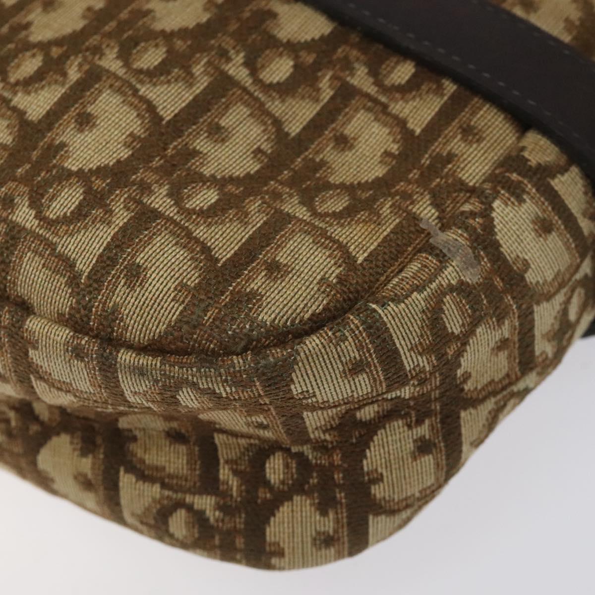 Christian Dior Trotter Canvas Shoulder Bag Brown Auth BD120