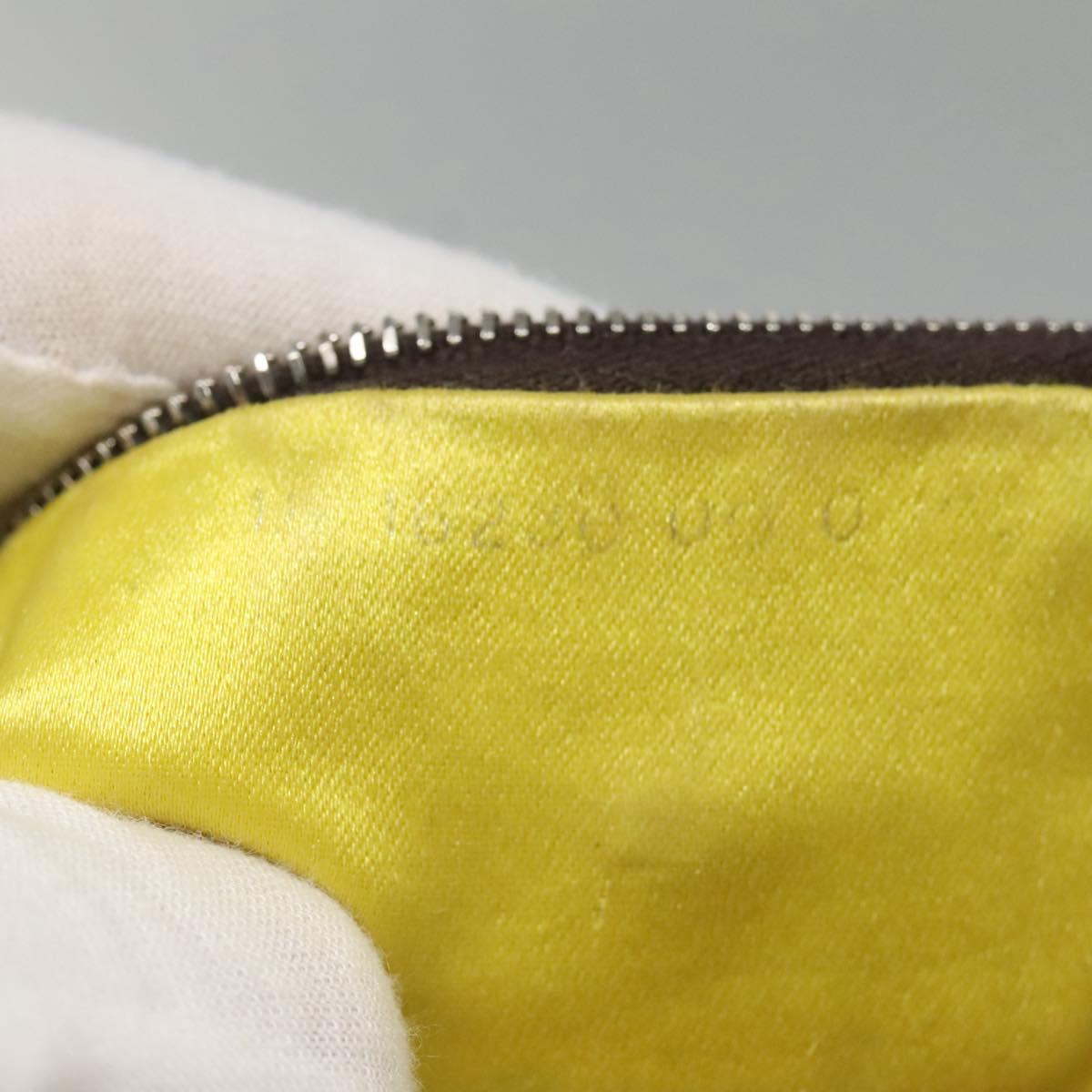 FENDI Shoulder Bag Wool Yellow Auth BD1221