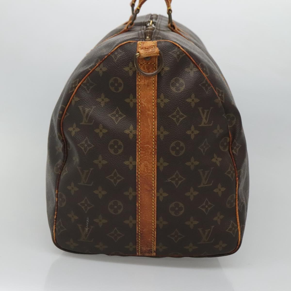 LOUIS VUITTON Monogram Keepall Bandouliere 55 Boston Bag M41414 LV Auth BD1228
