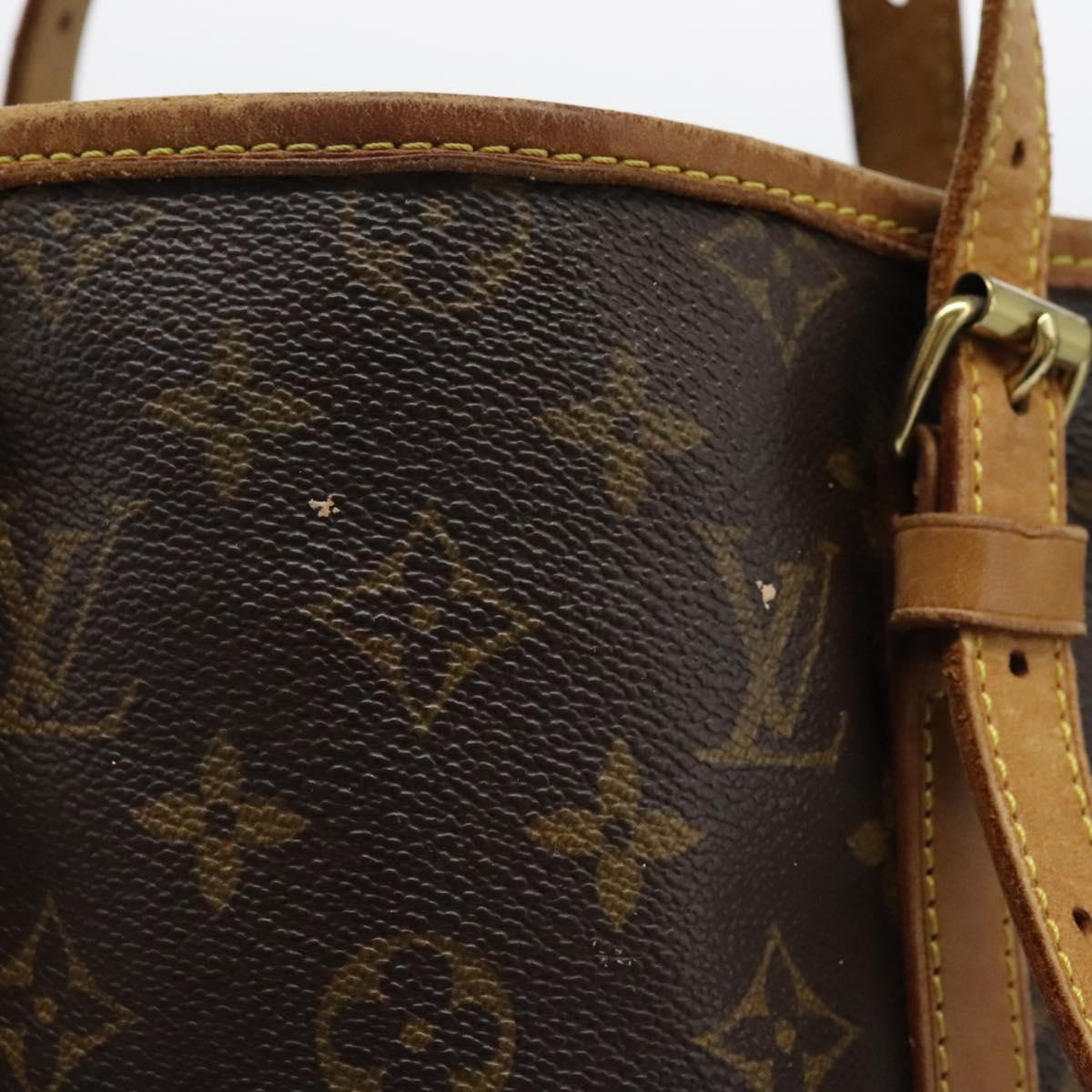 LOUIS VUITTON Monogram Bucket GM Shoulder Bag M42236 LV Auth BD1231