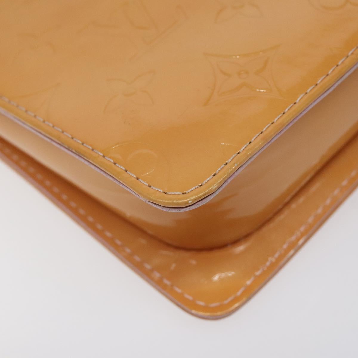 LOUIS VUITTON Monogram Vernis Motto Pouch Marshmallow Pink M91312 Auth BD1240