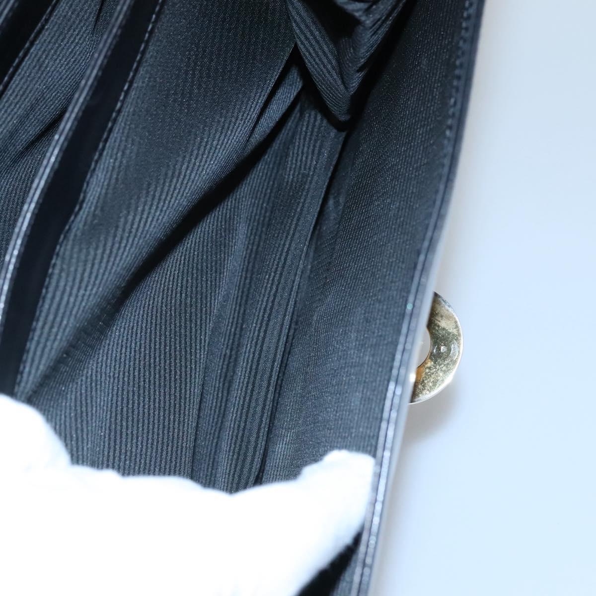 BALLY Hand Bag Leather Black Gold Auth BD1285