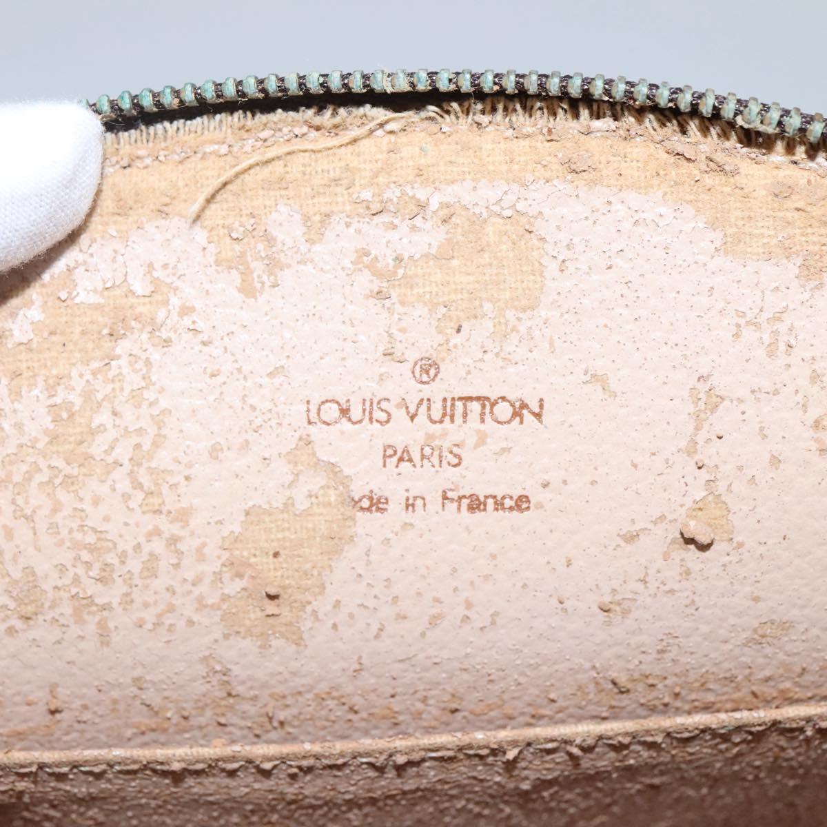 LOUIS VUITTON Monogram Trousse Demi Ronde Cosmetic Pouch M47520 LV Auth BD1294