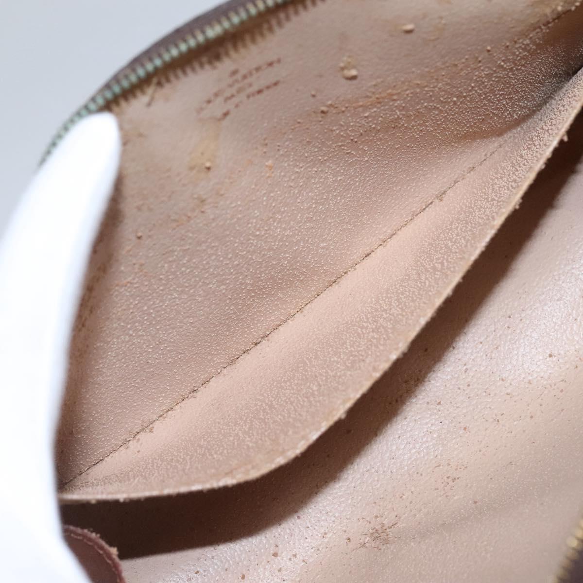 LOUIS VUITTON Monogram Trousse Demi Ronde Cosmetic Pouch M47520 LV Auth BD1294