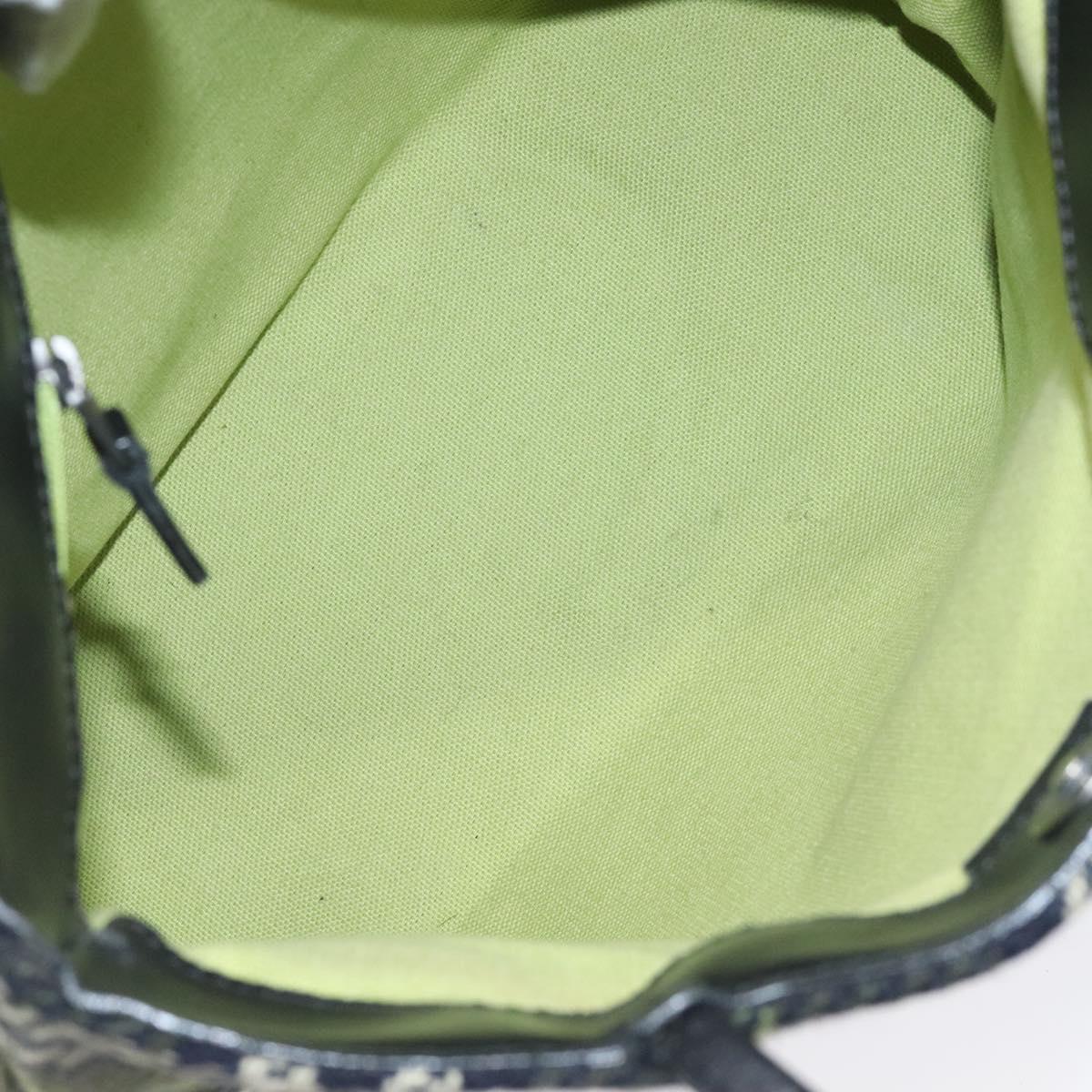 BURBERRY Nova Check Hand Bag Wool Green Black Auth BD1322