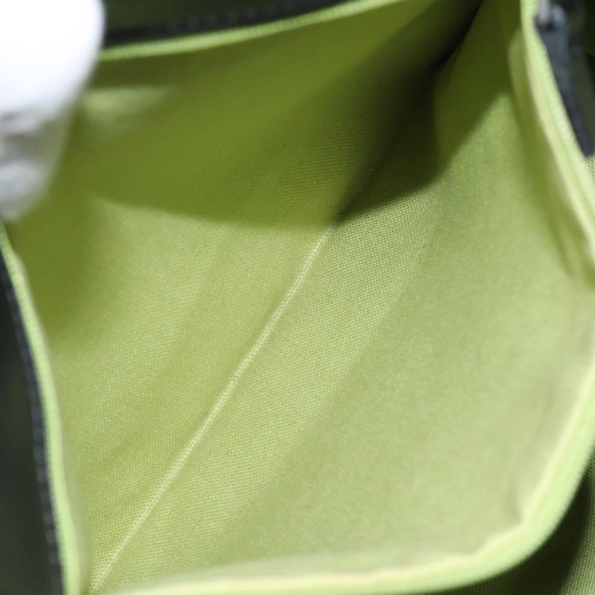 BURBERRY Nova Check Hand Bag Wool Green Black Auth BD1322