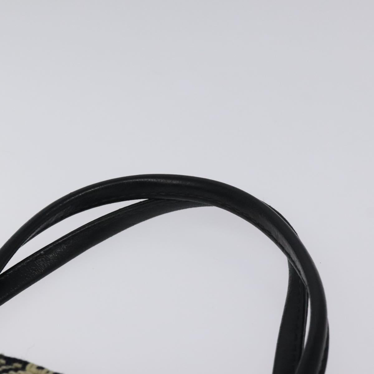 BURBERRY Nova Check Hand Bag Wool Green Black Auth BD1322