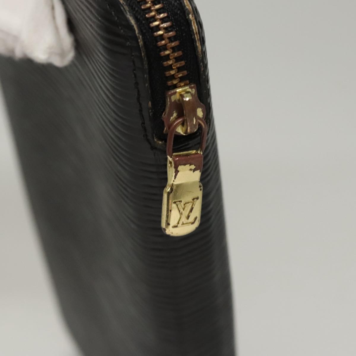 LOUIS VUITTON Epi Agenda Geode Travel Case Black M63872 LV Auth BD1333