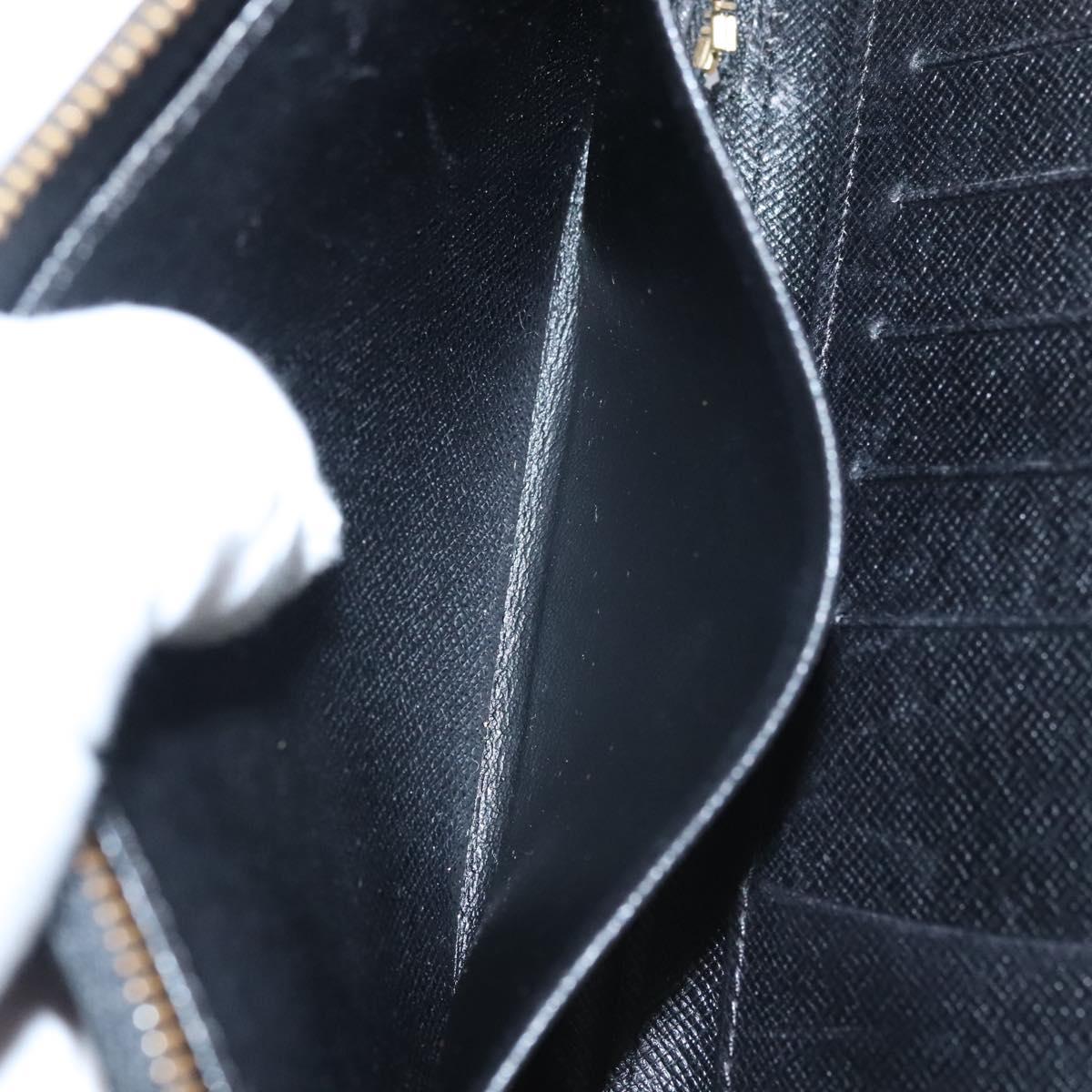 LOUIS VUITTON Epi Agenda Geode Travel Case Black M63872 LV Auth BD1333