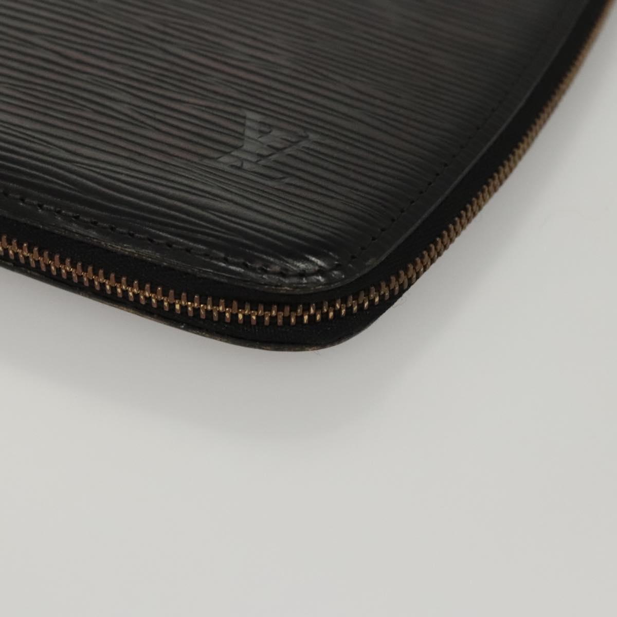 LOUIS VUITTON Epi Agenda Geode Travel Case Black M63872 LV Auth BD1333