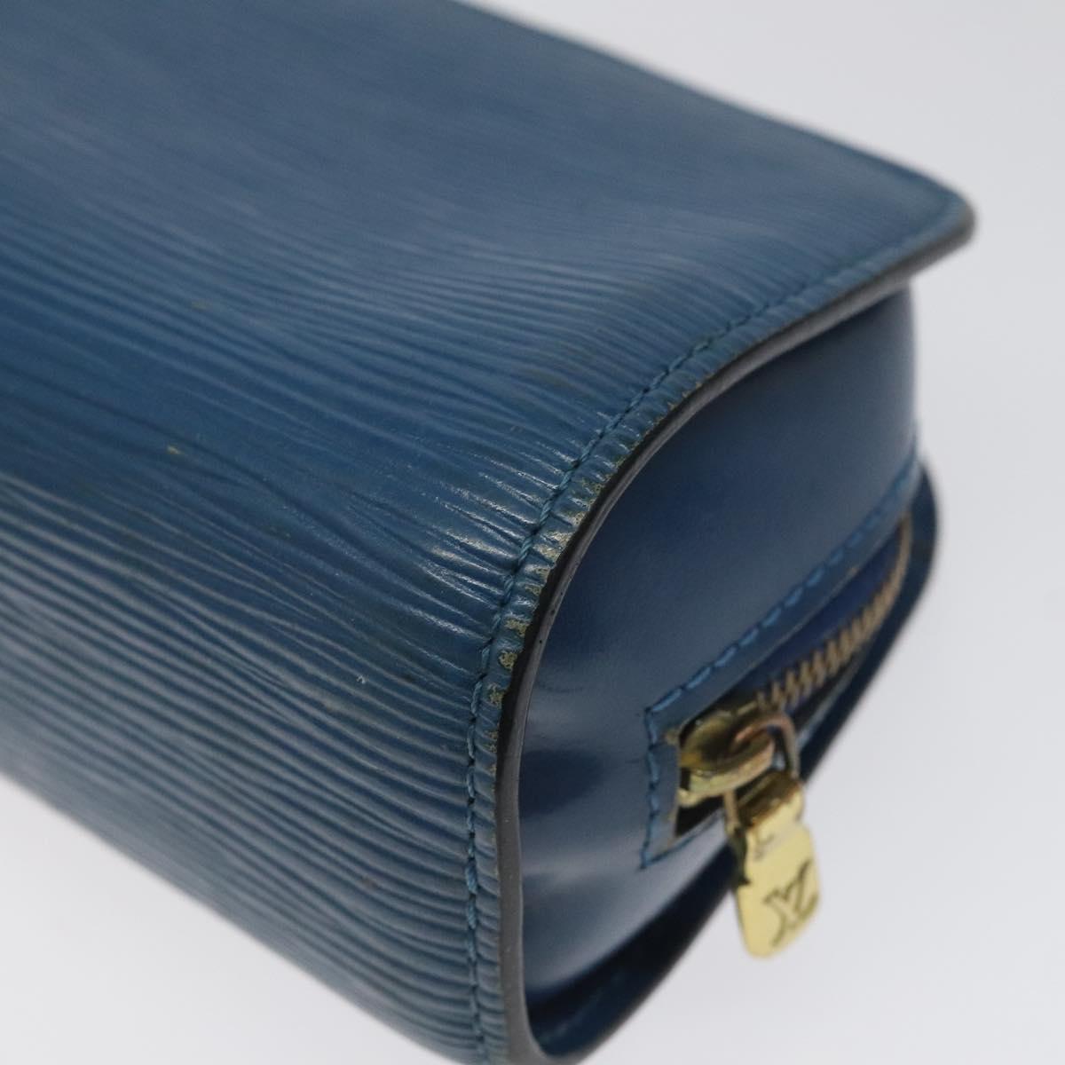LOUIS VUITTON Epi Dauphine PM Pouch Blue M48445 LV Auth BD1335
