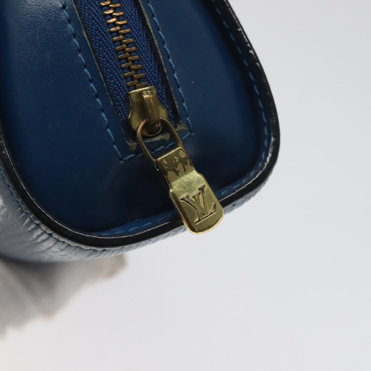 LOUIS VUITTON Epi Dauphine PM Pouch Blue M48445 LV Auth BD1335