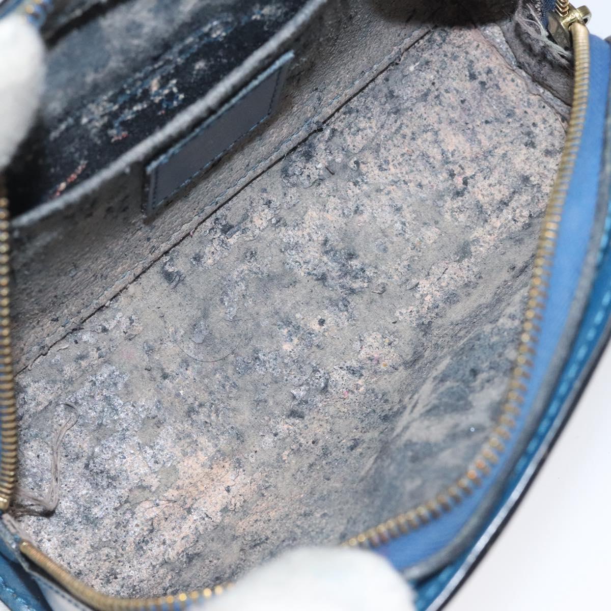 LOUIS VUITTON Epi Dauphine PM Pouch Blue M48445 LV Auth BD1335