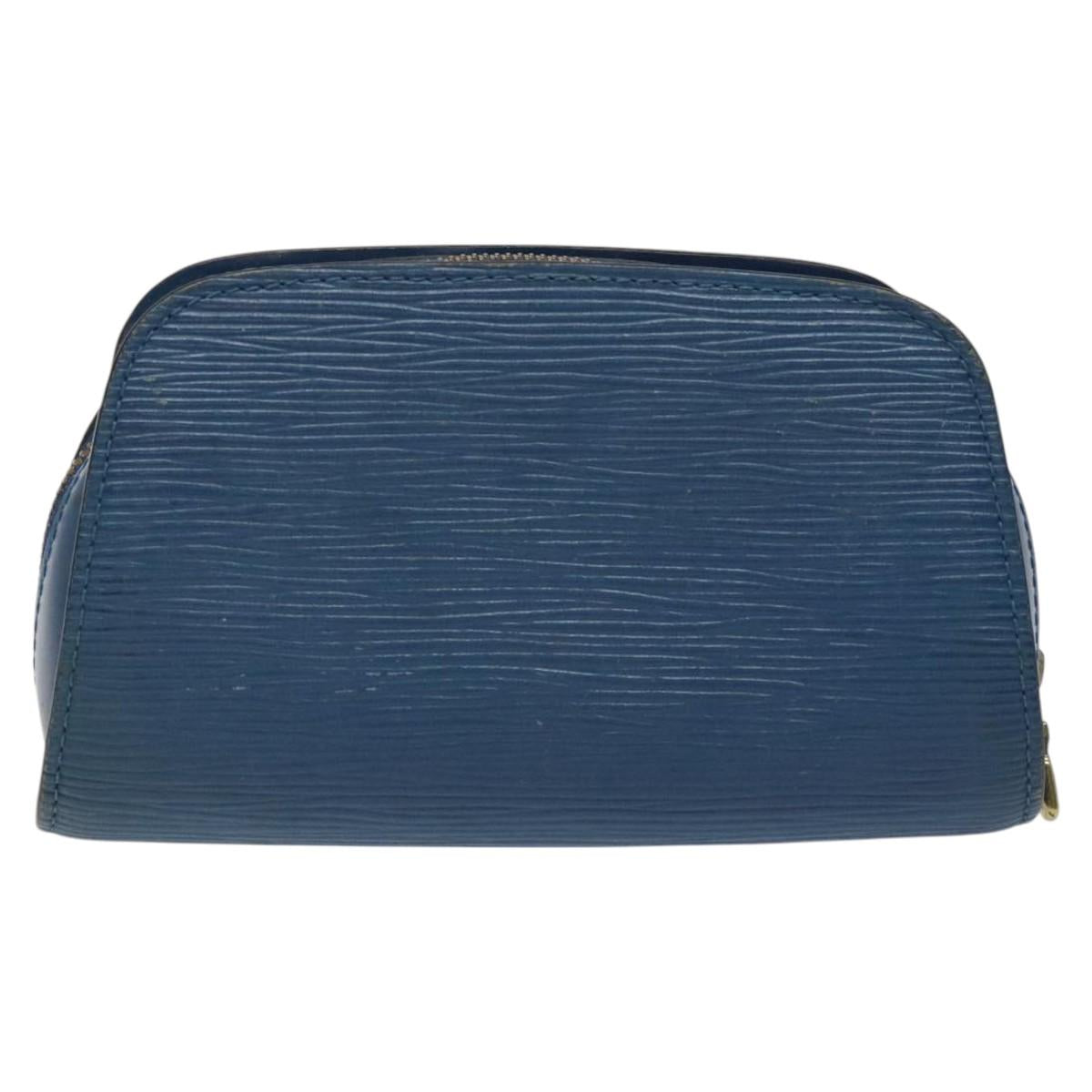 LOUIS VUITTON Epi Dauphine PM Pouch Blue M48445 LV Auth BD1335