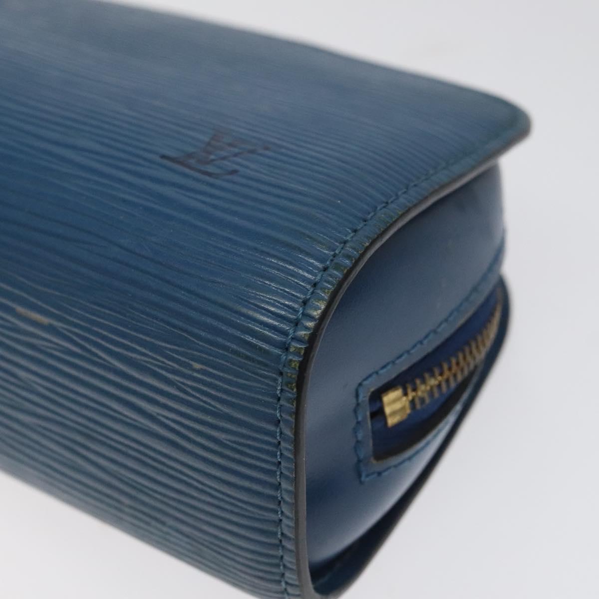 LOUIS VUITTON Epi Dauphine PM Pouch Blue M48445 LV Auth BD1335