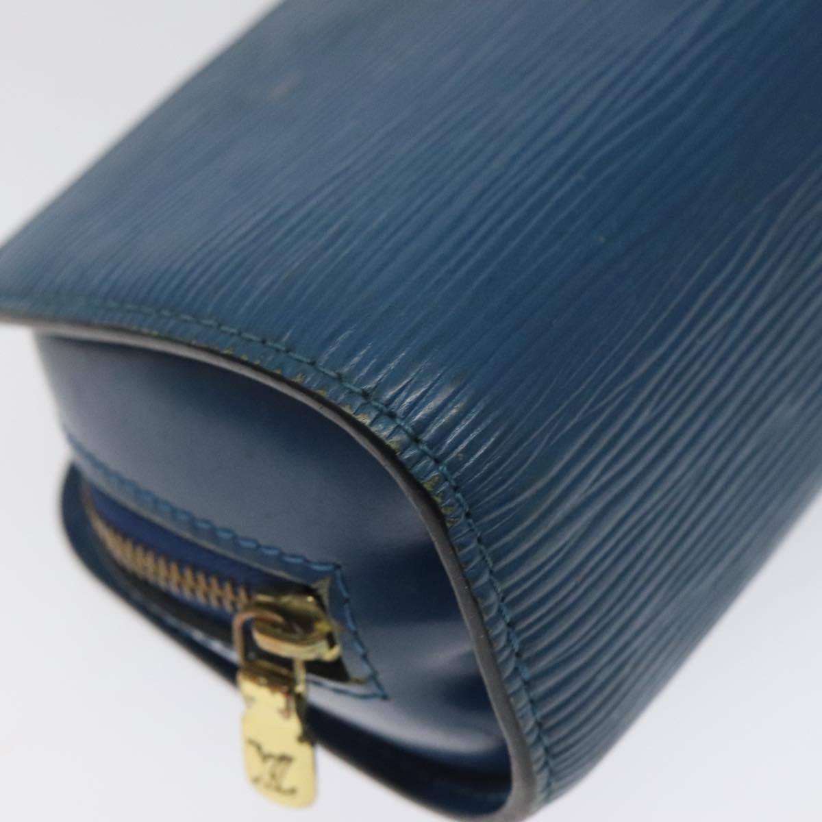 LOUIS VUITTON Epi Dauphine PM Pouch Blue M48445 LV Auth BD1335