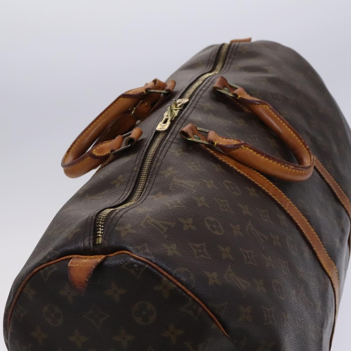 LOUIS VUITTON Monogram Keepall 55 Boston Bag M41424 LV Auth BD1339