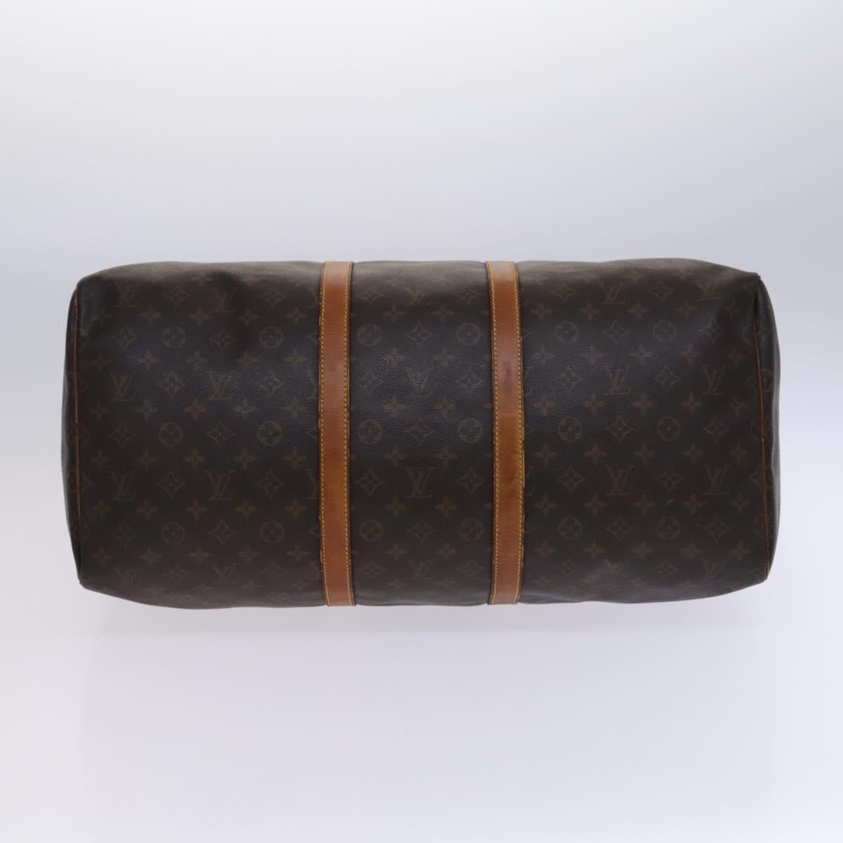 LOUIS VUITTON Monogram Keepall 55 Boston Bag M41424 LV Auth BD1339