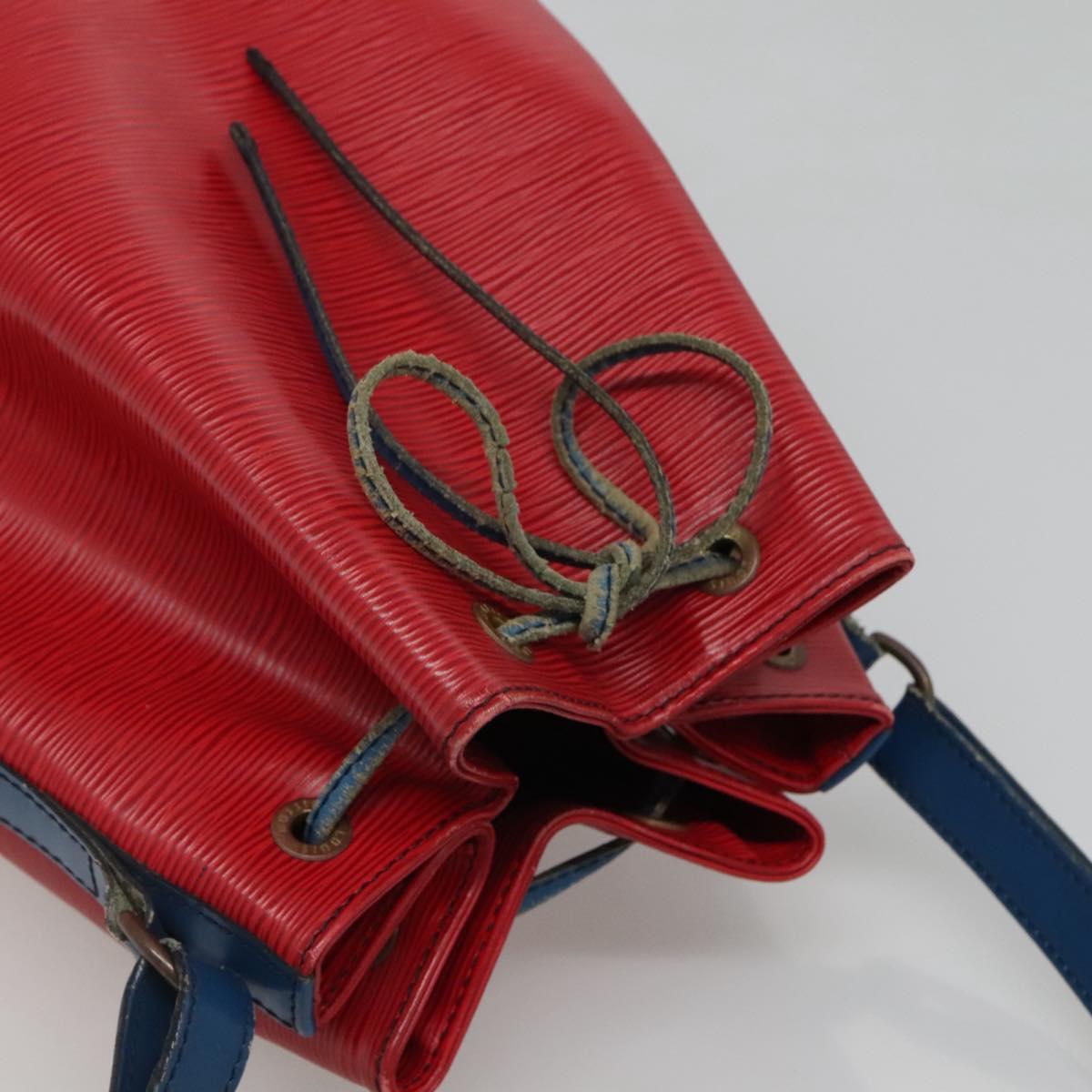 LOUIS VUITTON Epi Noe Shoulder Bag Bicolor Red Blue M44084 LV Auth BD1364