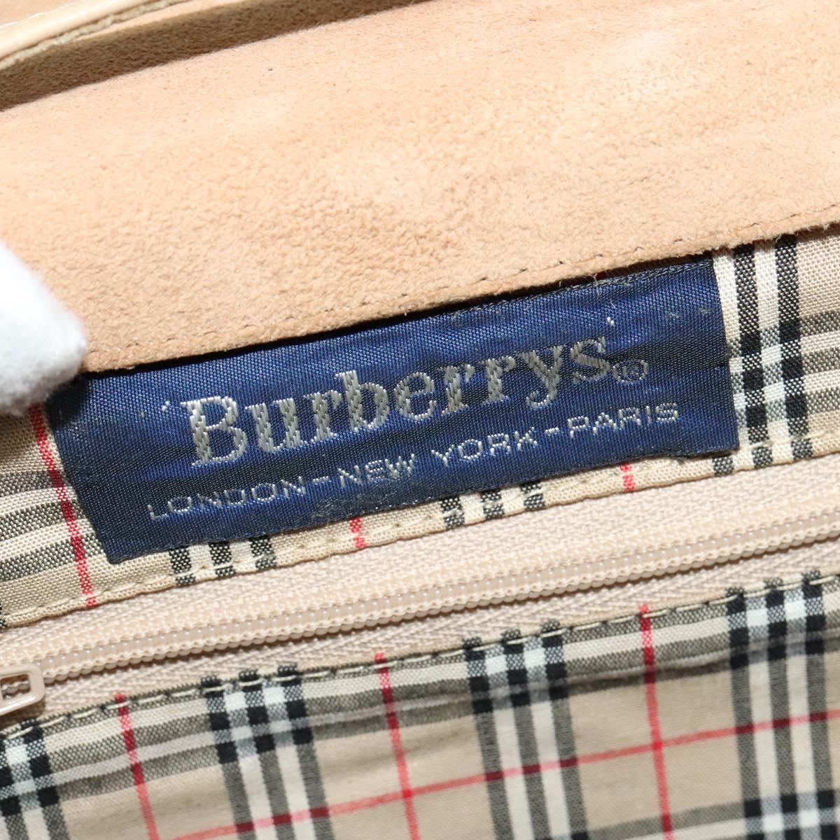 Burberrys Shoulder Bag Suede Beige Auth BD1377
