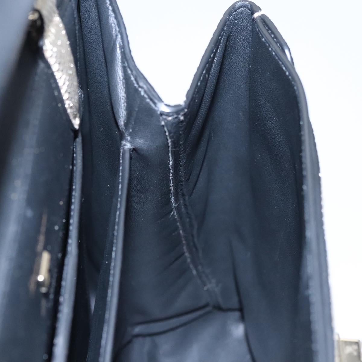 Salvatore Ferragamo Gancini Hand Bag Leather 2way Gold Auth BD137SV