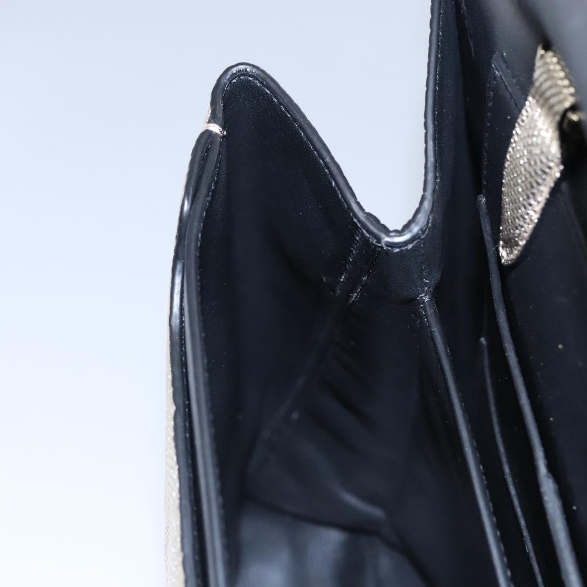 Salvatore Ferragamo Gancini Hand Bag Leather 2way Gold Auth BD137SV