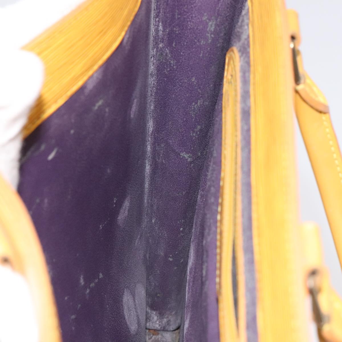 LOUIS VUITTON Epi Sac Plat Hand Bag Yellow M52079 LV Auth BD1385