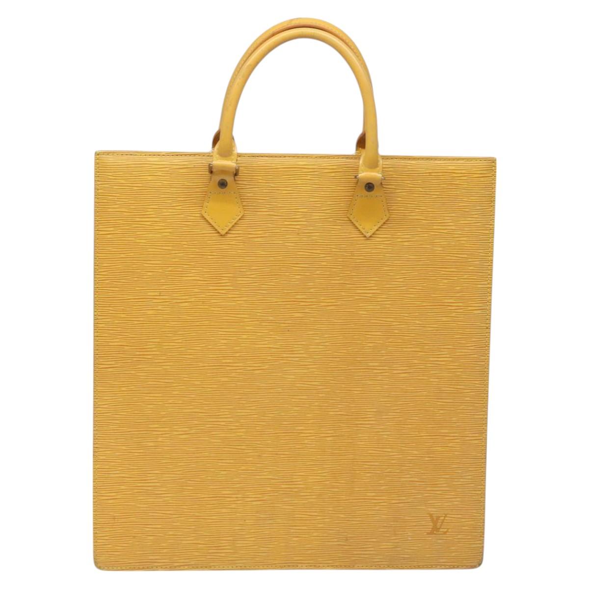 LOUIS VUITTON Epi Sac Plat Hand Bag Yellow M52079 LV Auth BD1385