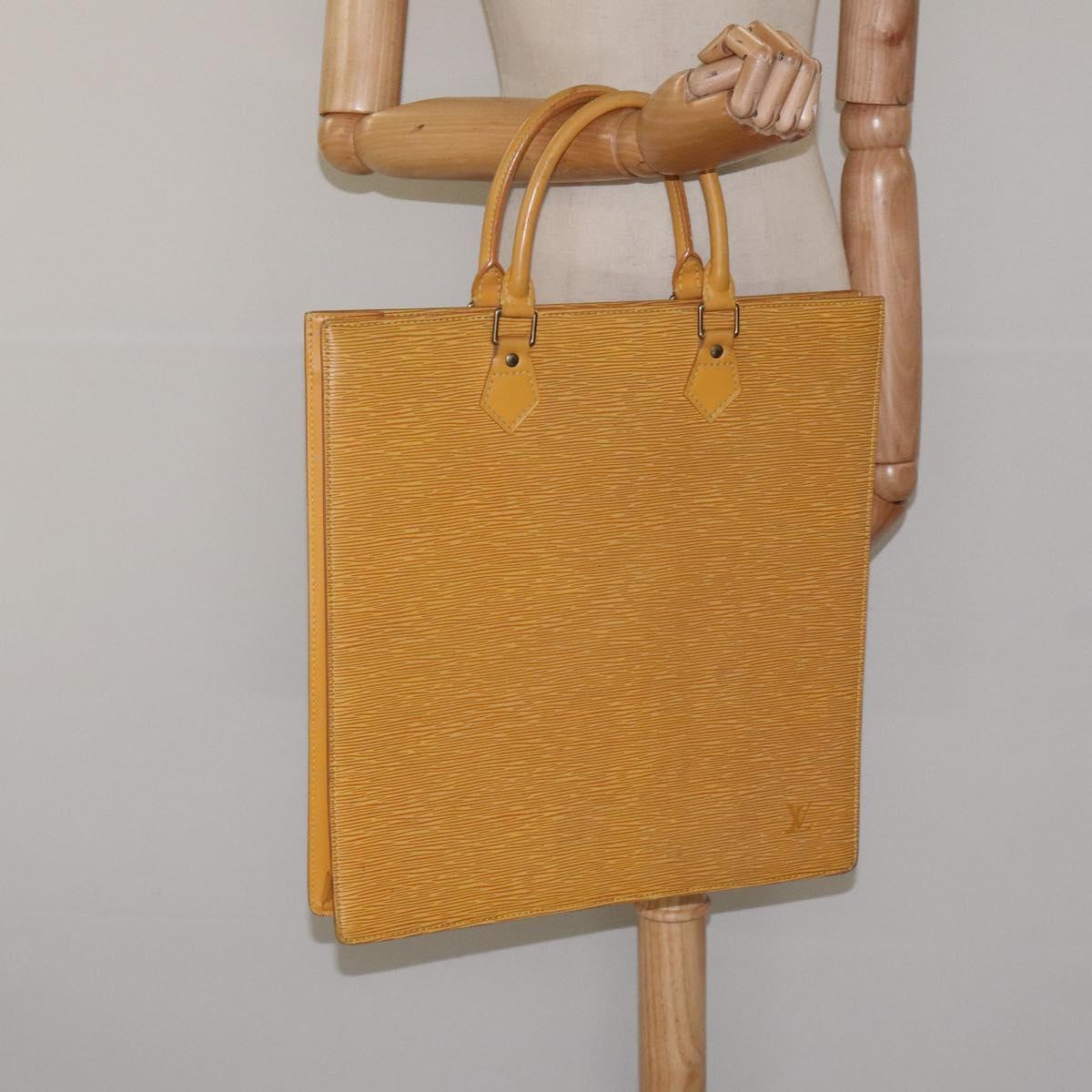 LOUIS VUITTON Epi Sac Plat Hand Bag Yellow M52079 LV Auth BD1385