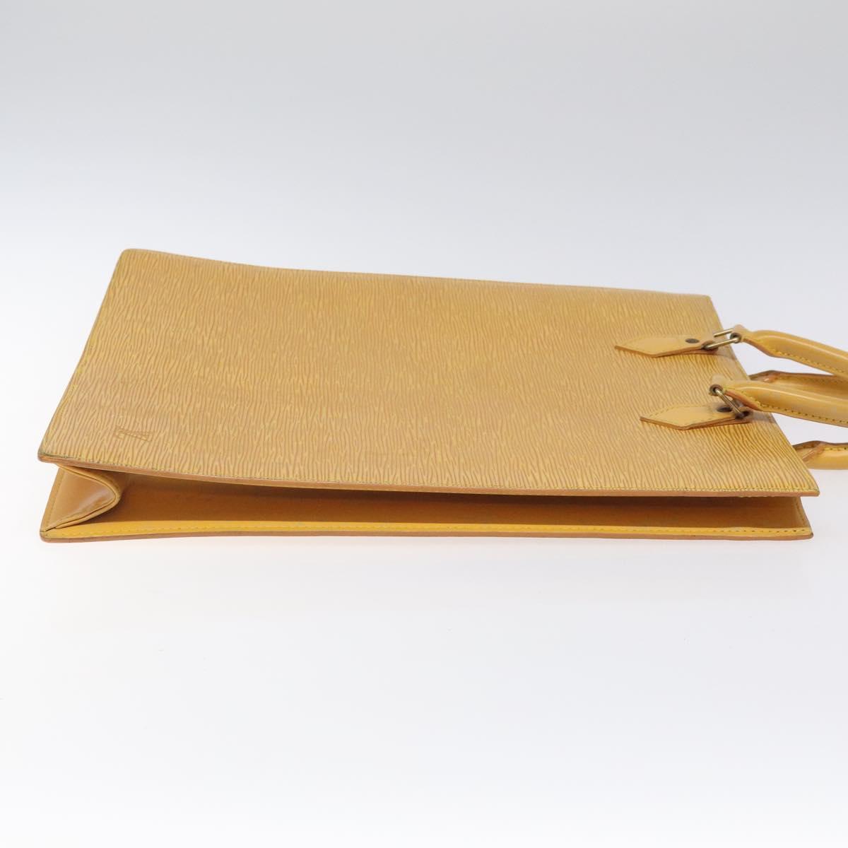 LOUIS VUITTON Epi Sac Plat Hand Bag Yellow M52079 LV Auth BD1385
