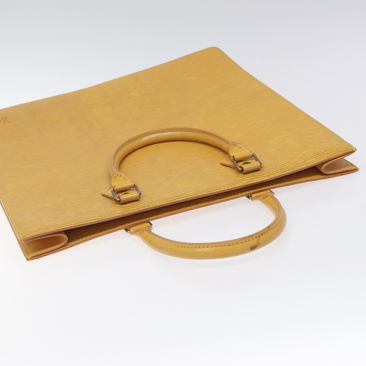 LOUIS VUITTON Epi Sac Plat Hand Bag Yellow M52079 LV Auth BD1385