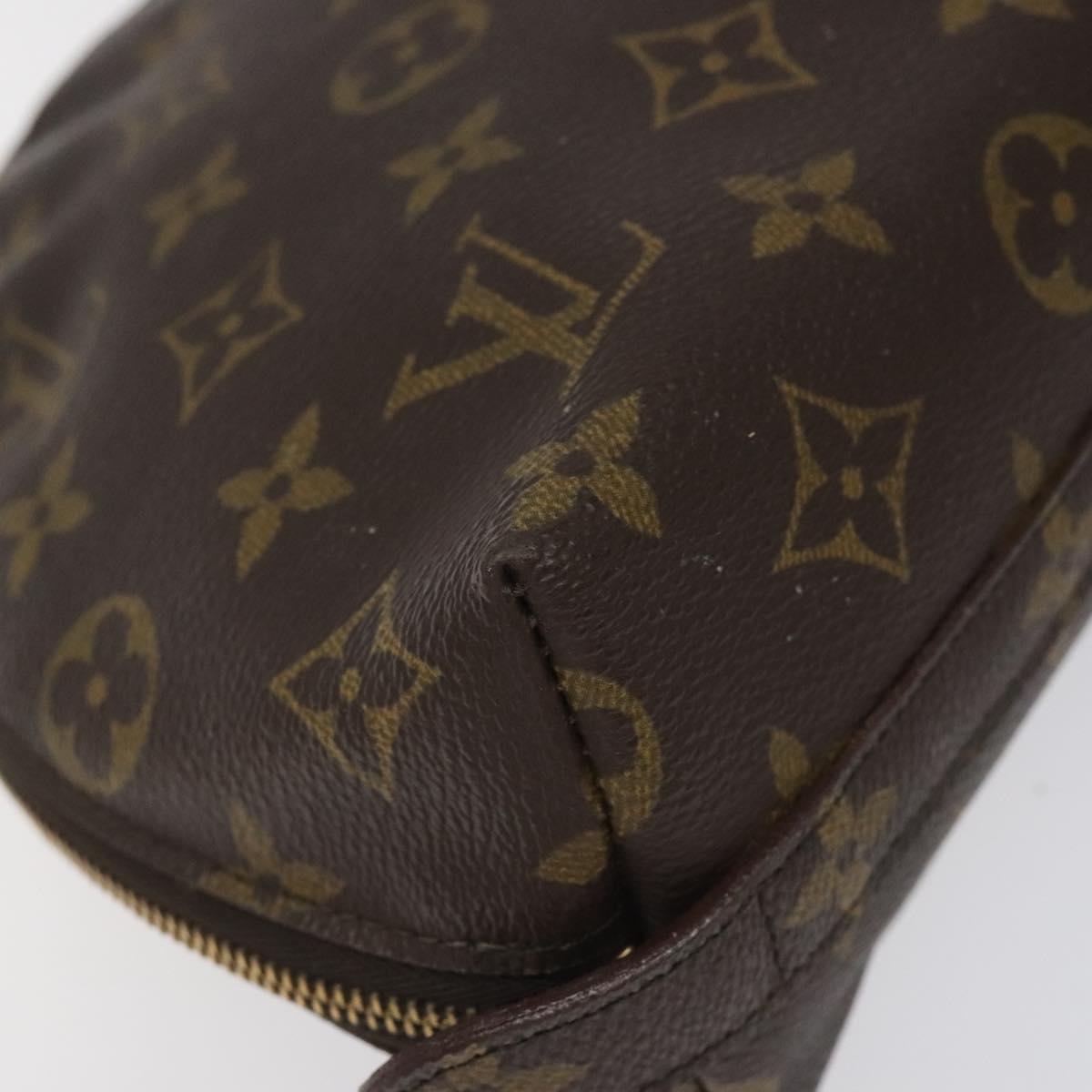 LOUIS VUITTON Monogram Trousse Demi Ronde Cosmetic Pouch M47520 LV Auth BD1391