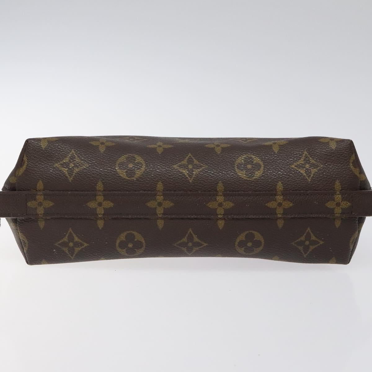 LOUIS VUITTON Monogram Trousse Demi Ronde Cosmetic Pouch M47520 LV Auth BD1391