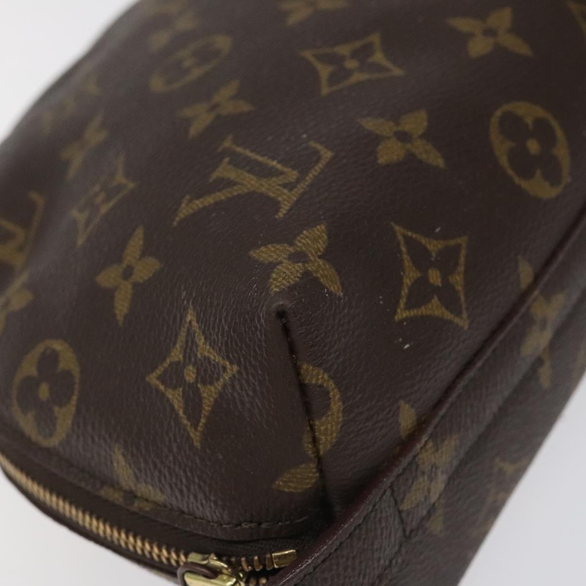 LOUIS VUITTON Monogram Trousse Demi Ronde Cosmetic Pouch M47520 LV Auth BD1391