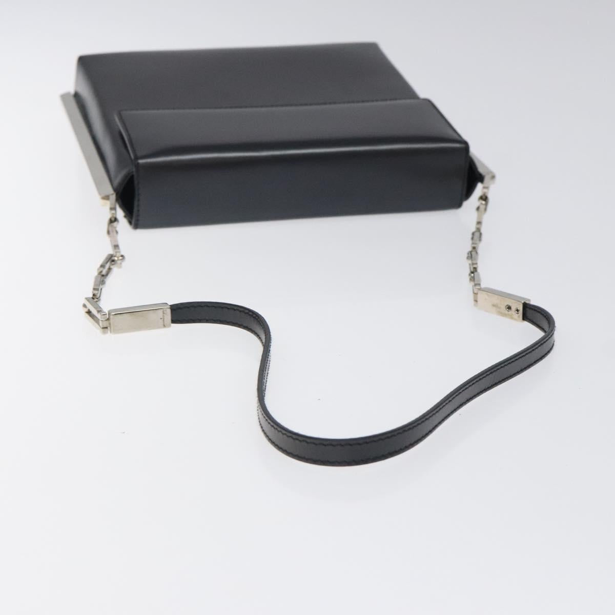 Salvatore Ferragamo Shoulder Bag Leather Black Auth BD1426