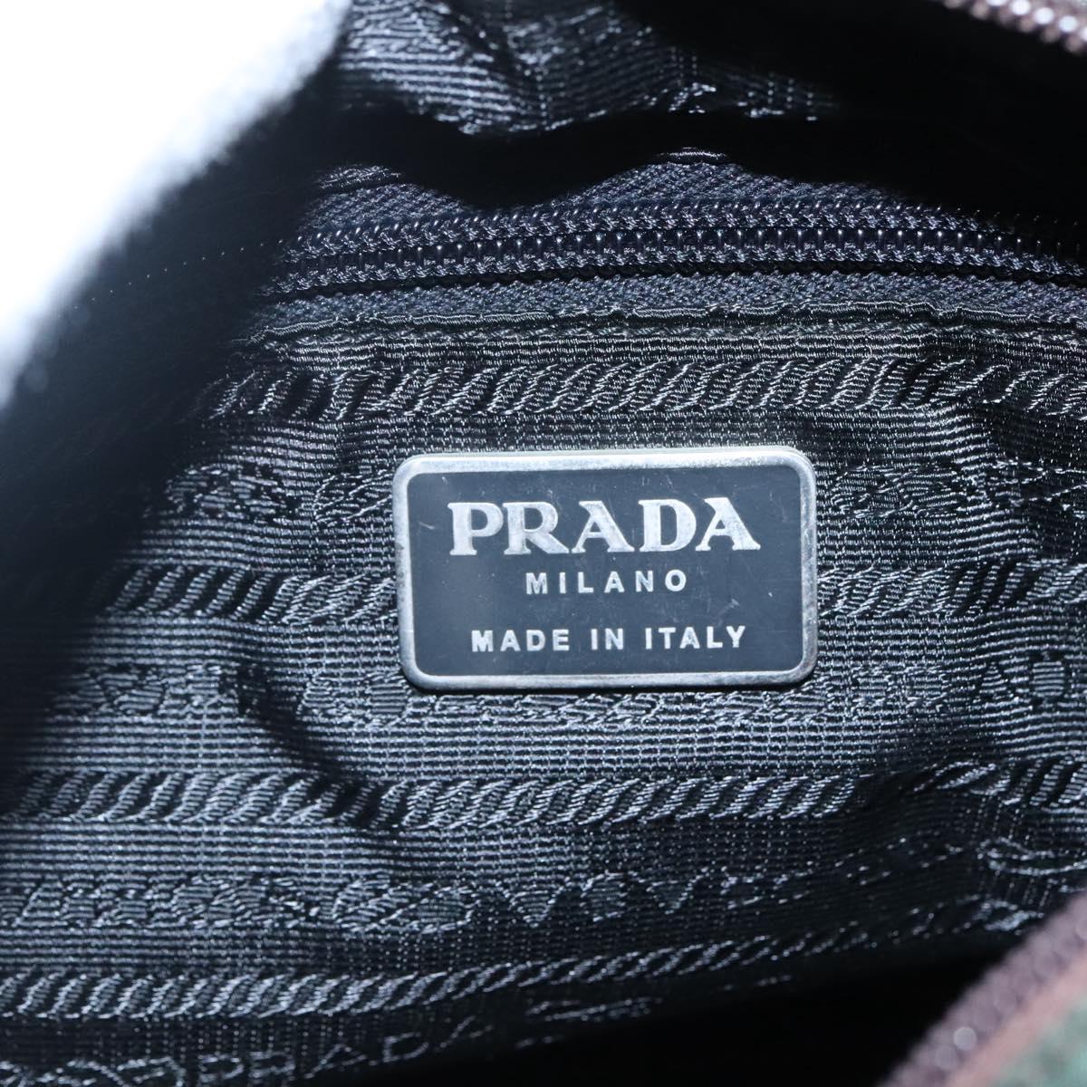 PRADA Chain Shoulder Bag Nylon Green Auth BD1448