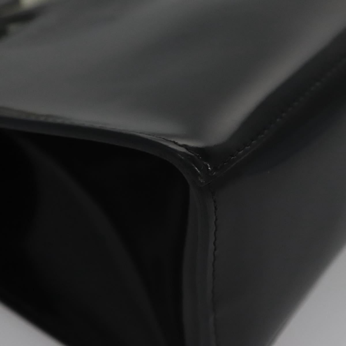 Salvatore Ferragamo Hand Bag Leather Black Auth BD145