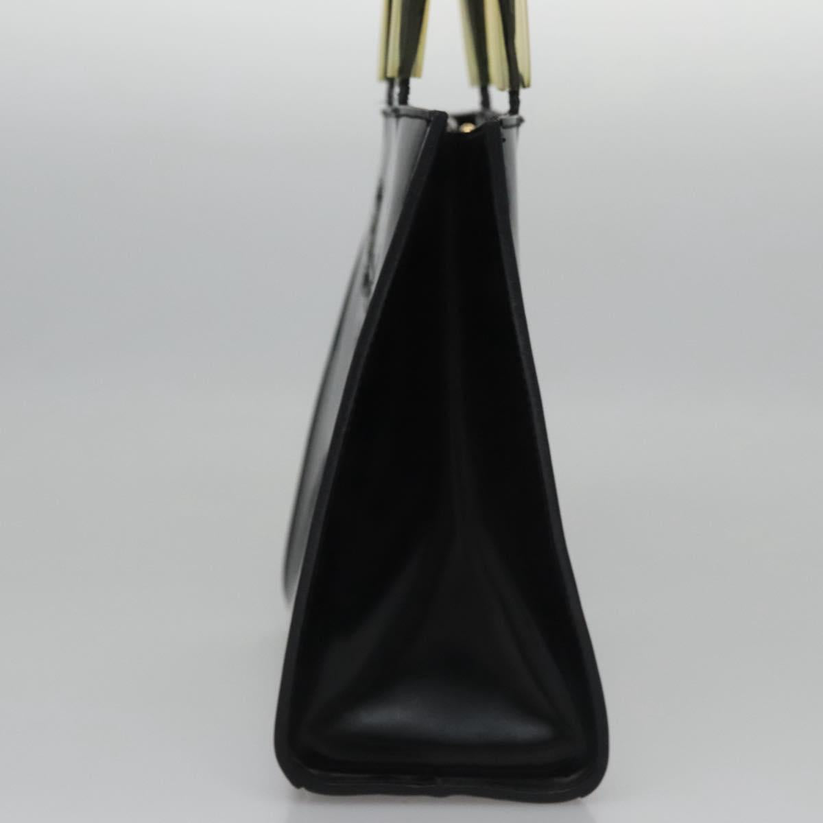 Salvatore Ferragamo Hand Bag Leather Black Auth BD145