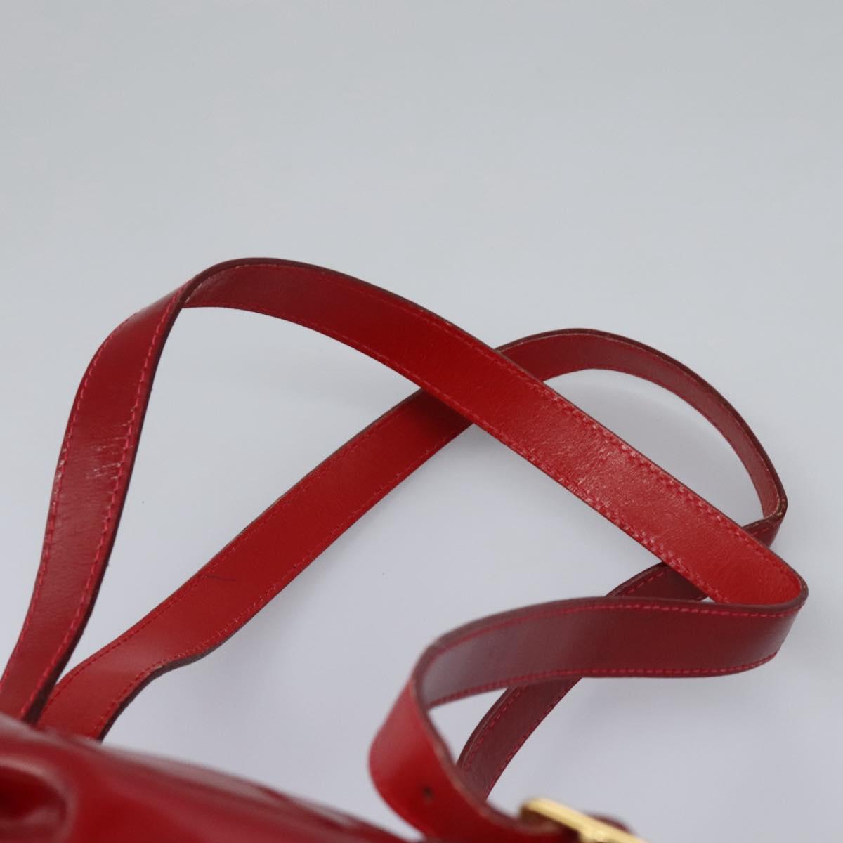 GUCCI Bamboo Backpack Enamel Red Gold 003 2058 0030 Auth BD1452