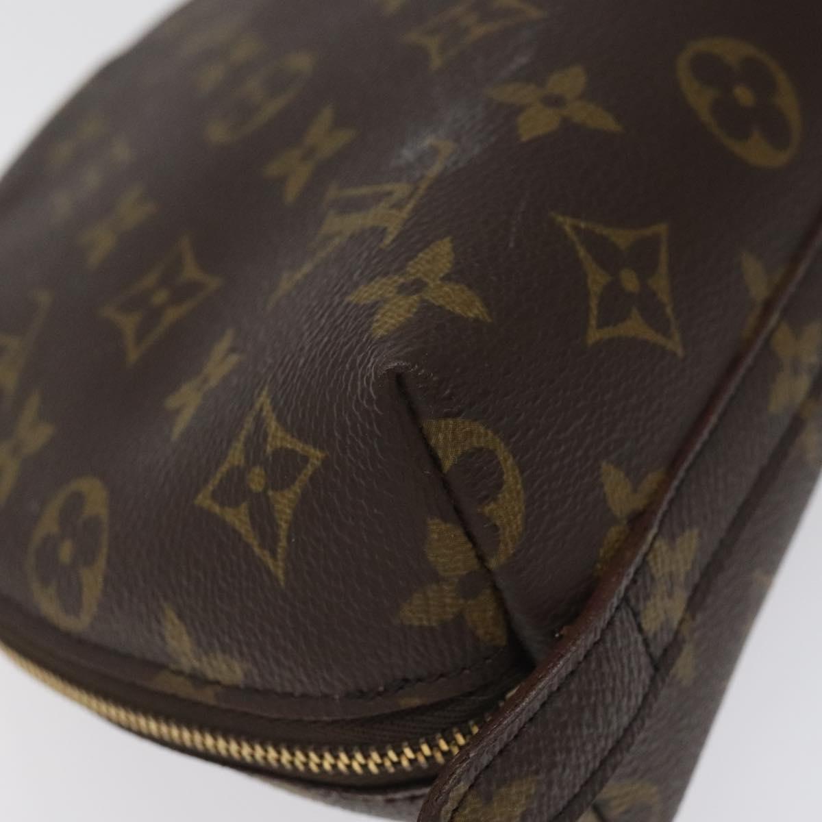 LOUIS VUITTON Monogram Trousse Demi Ronde Cosmetic Pouch M47520 LV Auth BD1455