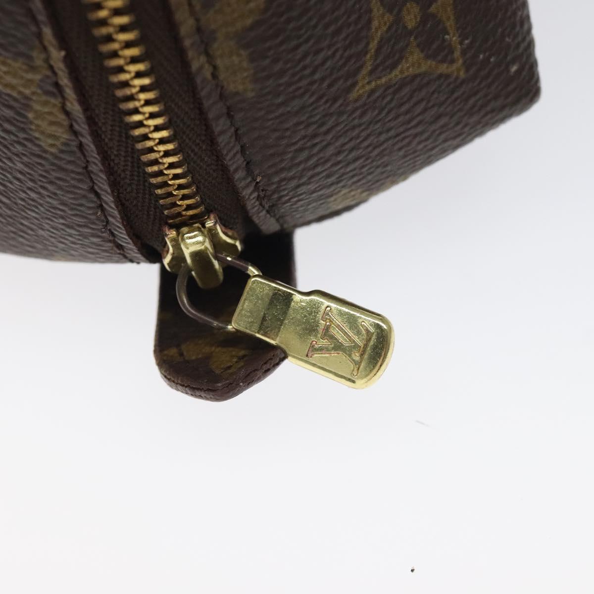 LOUIS VUITTON Monogram Trousse Demi Ronde Cosmetic Pouch M47520 LV Auth BD1455