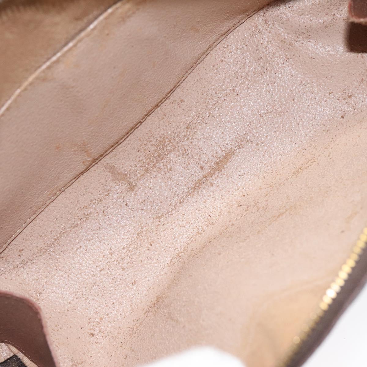 LOUIS VUITTON Monogram Trousse Demi Ronde Cosmetic Pouch M47520 LV Auth BD1455