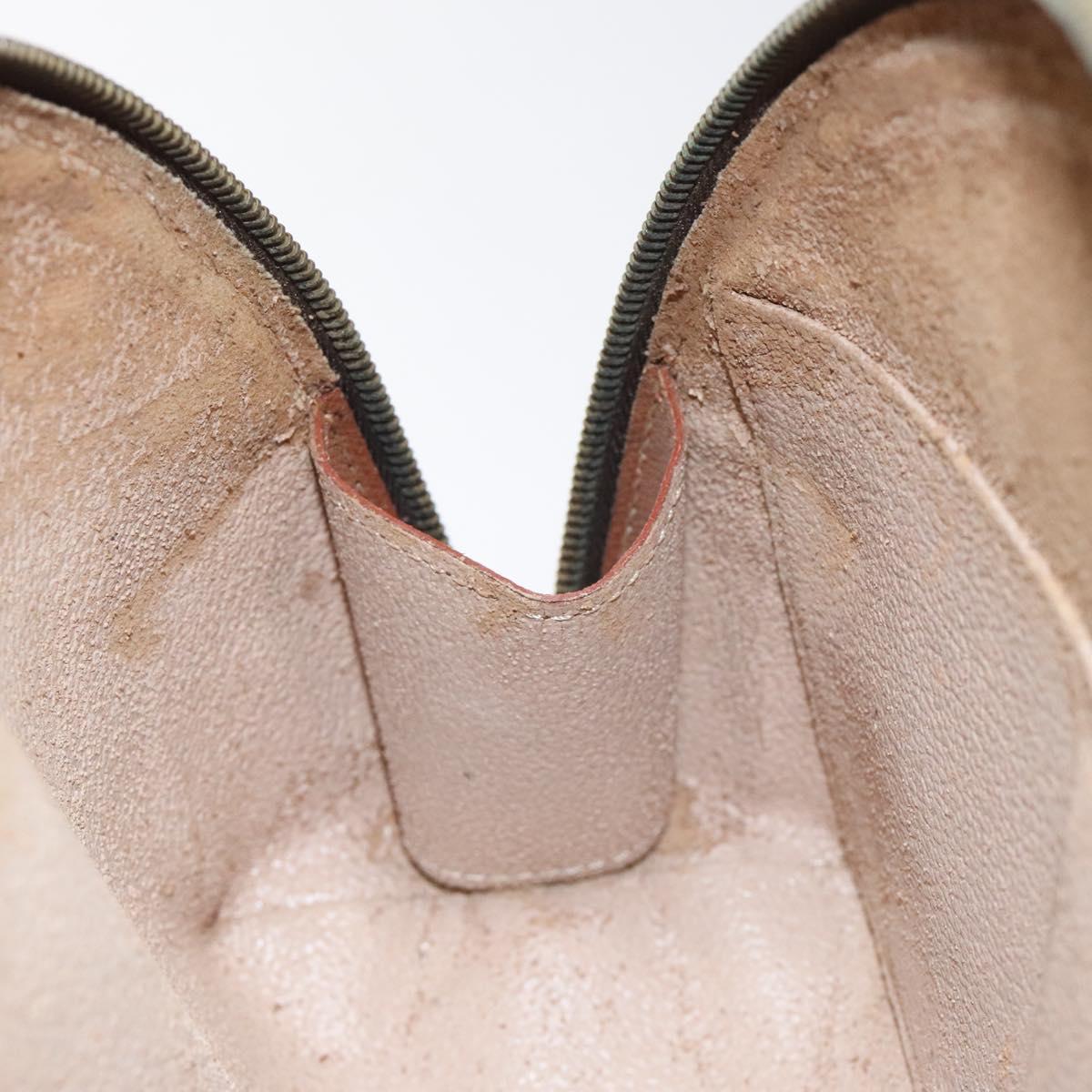 LOUIS VUITTON Monogram Trousse Demi Ronde Cosmetic Pouch M47520 LV Auth BD1455